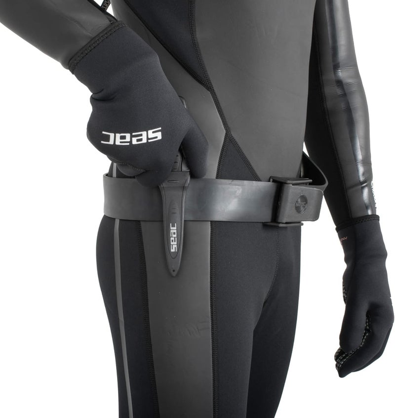 Seac سكين أمان حاد للجنسين لصيد السمك، بطبقة واقية سوداء، 9 سم، قياسي - Image 3