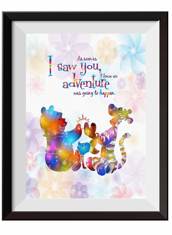 Uhomate Nursery Decor Winnie The Pooh Quotes Winnie Pooh Home Canvas Prints Wall Art Inspirational Quotes Wall Decor Living Room Bedroom Artwork C094 (8X10) - Image 1