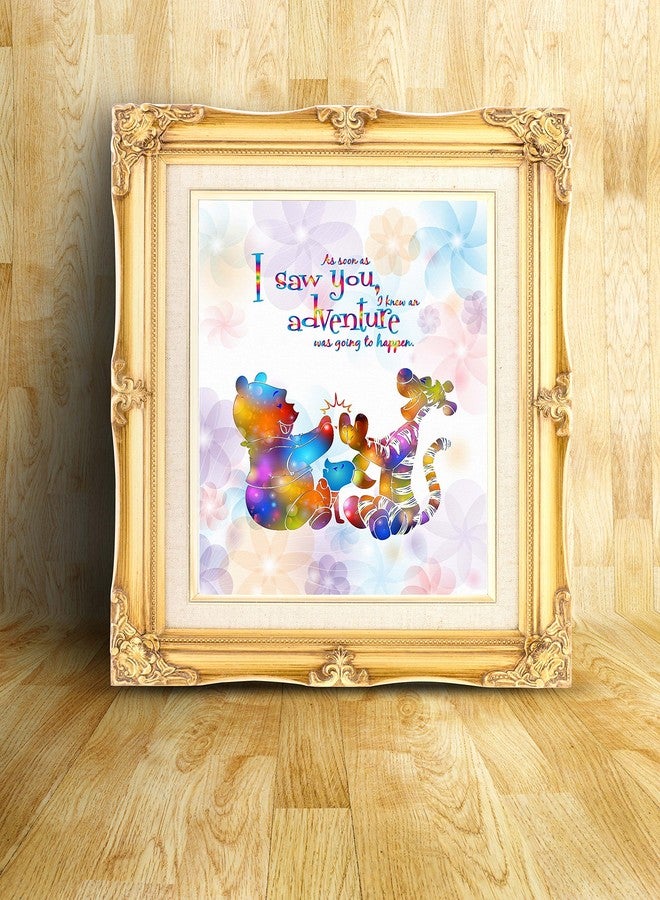 Uhomate Nursery Decor Winnie The Pooh Quotes Winnie Pooh Home Canvas Prints Wall Art Inspirational Quotes Wall Decor Living Room Bedroom Artwork C094 (8X10) - Image 2