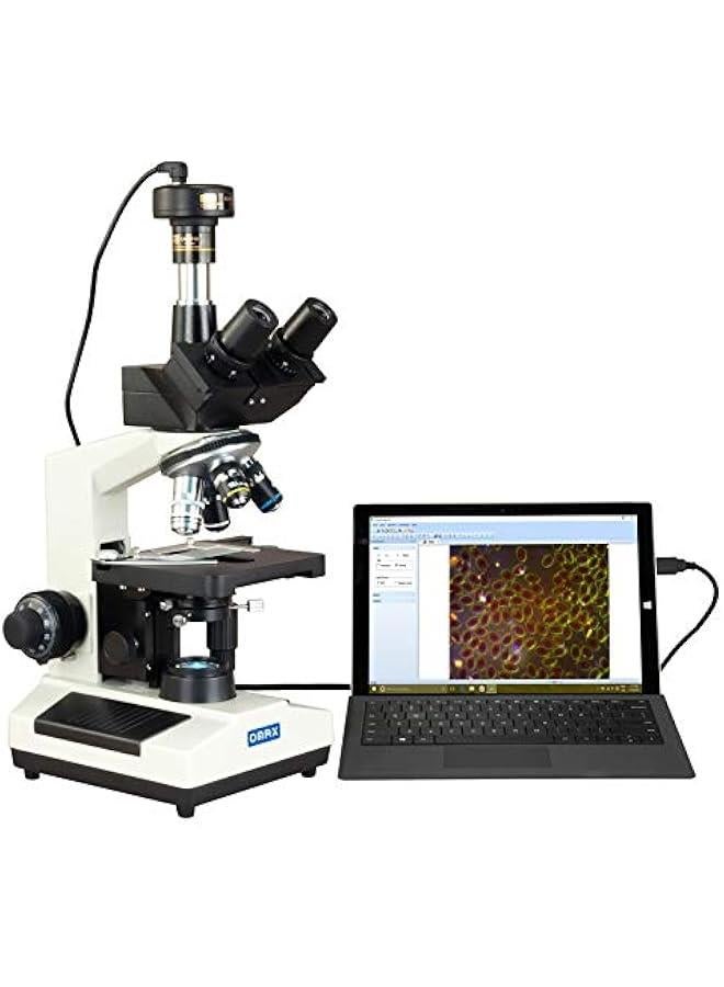 Arabest 40X-2500X Advance Darkfield LED Trinocular Compound Microscope with 9MP Digital Camera - Image 1