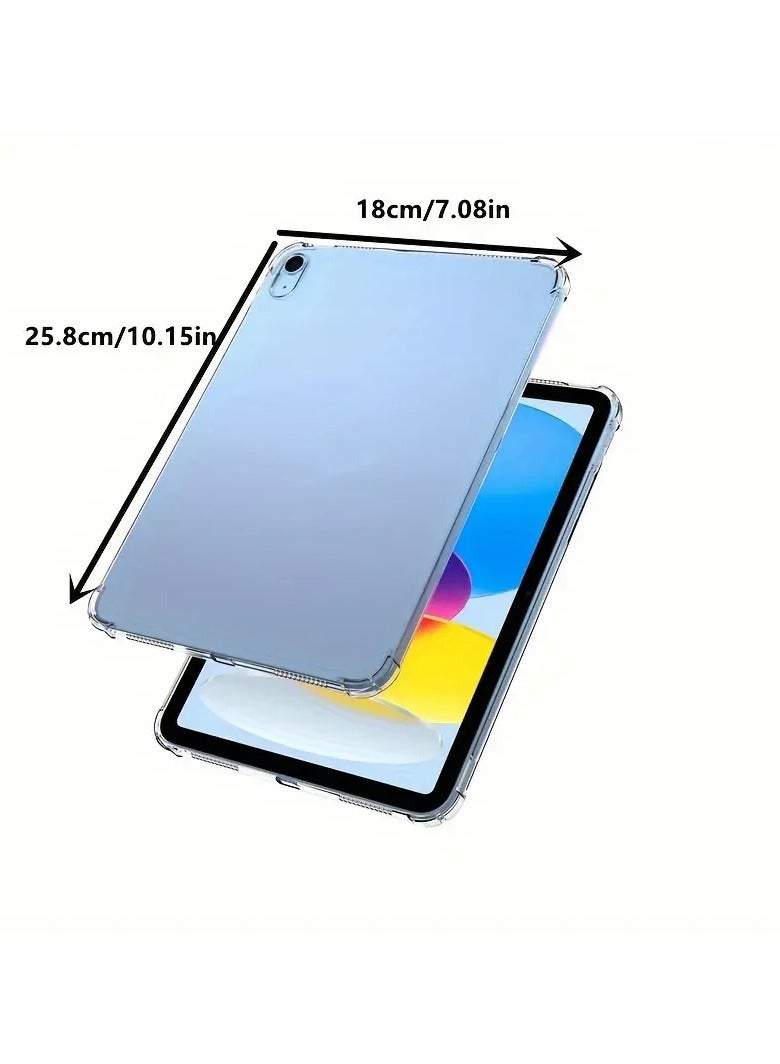 راكسوم حافظة لجهاز iPad Fit من مادة TPU ممتصة للصدمات وغطاء حماية خلفي شفاف كريستالي لجهاز iPad Air 4 مقاس 10.9 بوصة - Image 3