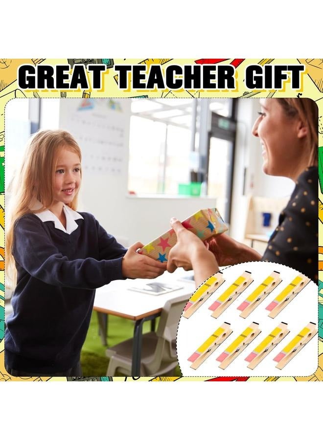 30 Pcs Clothespins Gift for Teacher Magnetic Clothespins for Classroom Teacher Clothes Pins Photo Clips for Pictures Xmas Gift for Office Whiteboard Supplies  - Image 5