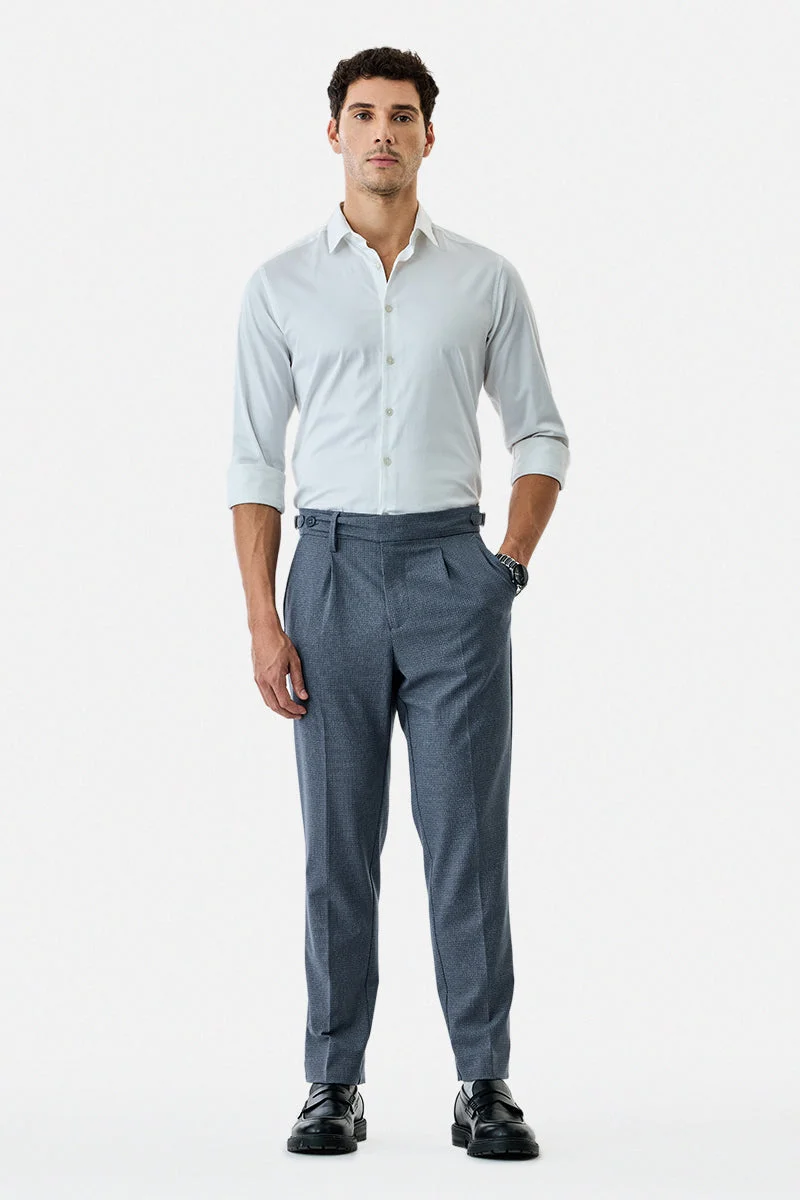 SNITCH Relaxed Fit Stretch Pleated Trousers