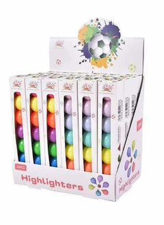 KASTWAVE Funny Highlighter Colorful Football Highlighter, 1 Box 7 Pcs 6 Colors Pastel Highlighter Set Cute Silicone Football Highlighter Pen for Adult Kid Student Writing Graffiti School Office Supplies  - Image 5