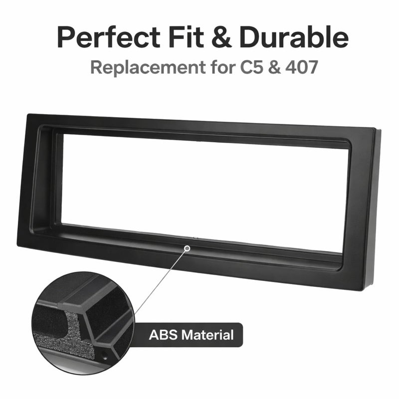 ABS Double Din Radio Dash Panel for C5 2004 2008 Black Stereo Mounting Frame - Image 3