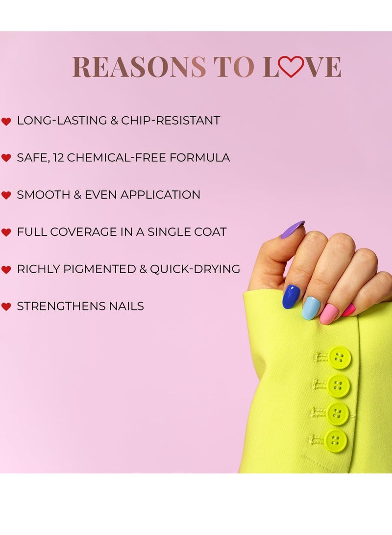 Just Herbs Nail Polish 12 COLOUR Midnight Blue - Image 4