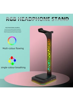 Flash Hawk RGB Colorful Light Headset Stand with 2 USB2.0 Ports and Audio Jack  - Image 4