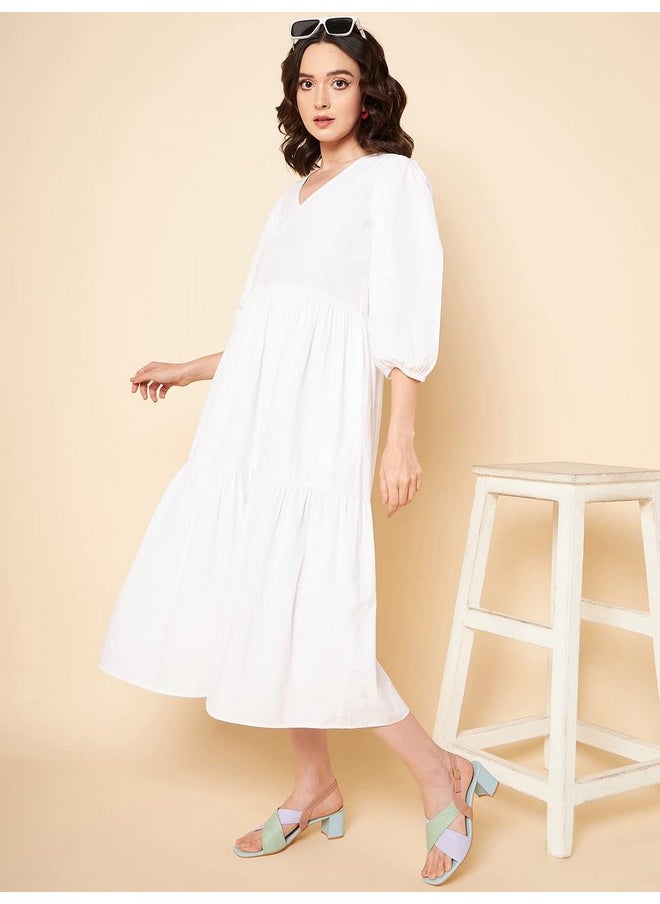 High Star Cotton Pleated Maxi Women Dress (HSWDRS23005_WH_White_XL) - pzsku/ZB5D97DF7F6C68C239919Z/45/_/1737720864/38ad7ce0-e076-4206-b165-b5968ff50d93