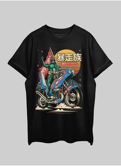 THREADCURRY THREADCURRY Hell Rider Oversized Drop Shoulder Cotton Loose Printed T-Shirt for Men  - Image 1