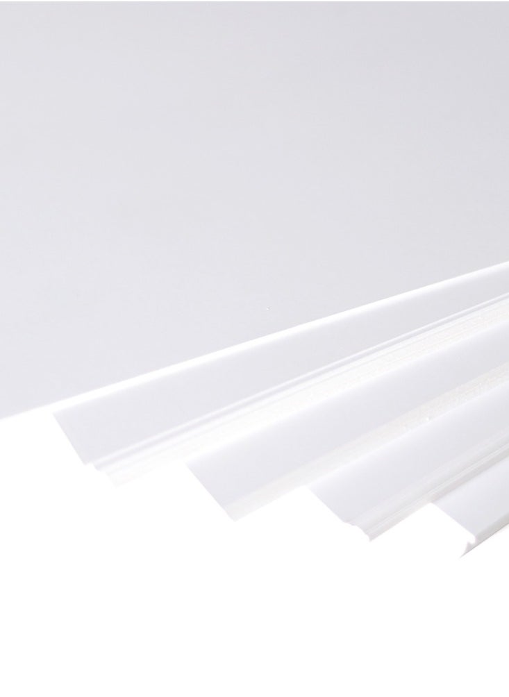 firstnock White Plastic Binding Sheet A4 20Pcs, PVC White Plastic Thick Paper 380Micron Thickness Solid Plasic Sheet  - Image 1