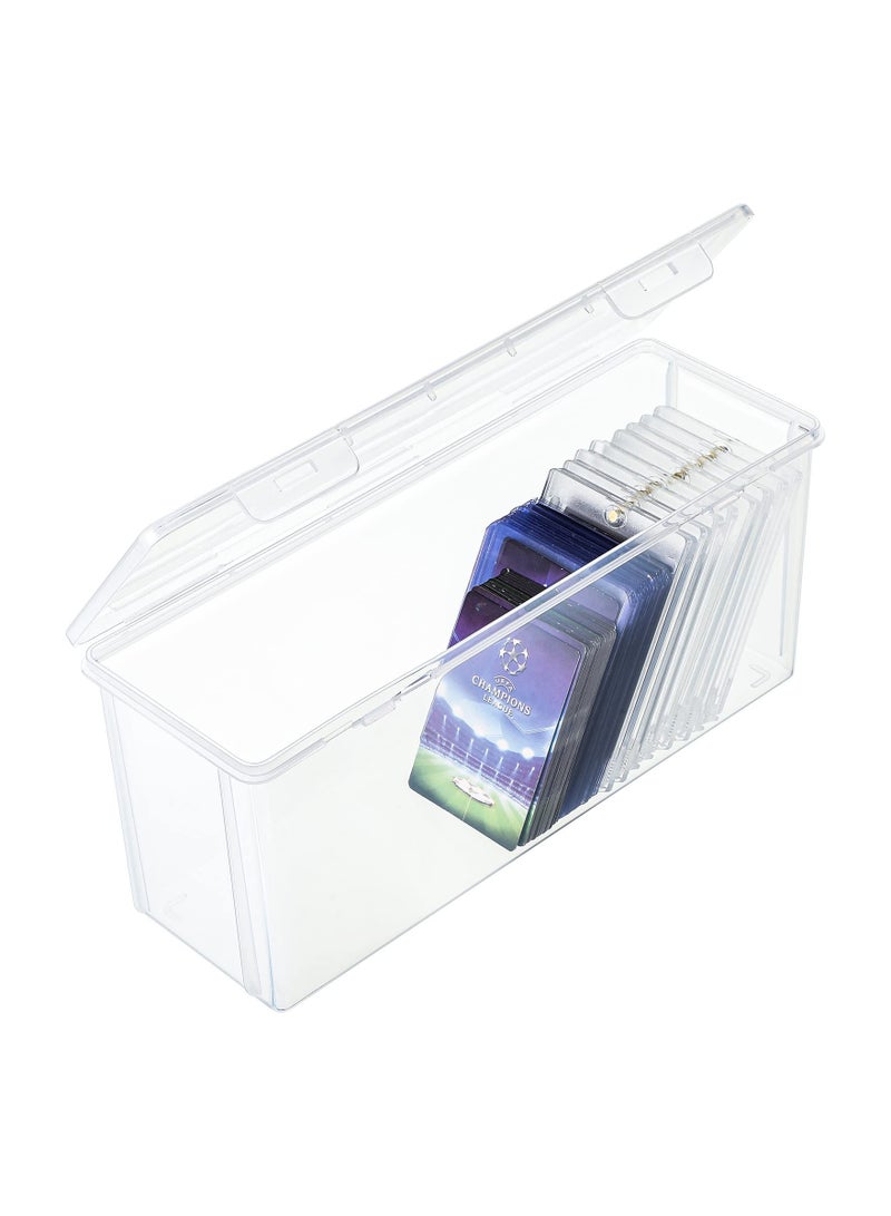 KASTWAVE صندوق تخزين بطاقات التداول، حافظة و منظم بطاقات اللعب لبوكيمون، MTG، يوجيو، بطاقات TCG، حافظة بطاقات بلاستيكية شفافة تحمل حتى 1100 قطعة من بطاقات الحجم القياسي، جامع بطاقات البيسبول وكرة القدم - Image 1