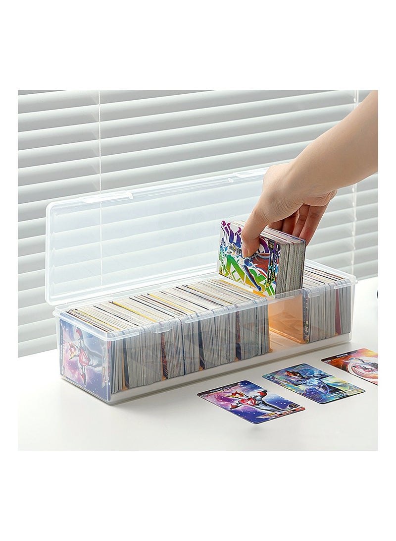 KASTWAVE صندوق تخزين بطاقات التداول، حافظة و منظم بطاقات اللعب لبوكيمون، MTG، يوجيو، بطاقات TCG، حافظة بطاقات بلاستيكية شفافة تحمل حتى 1100 قطعة من بطاقات الحجم القياسي، جامع بطاقات البيسبول وكرة القدم - Image 3