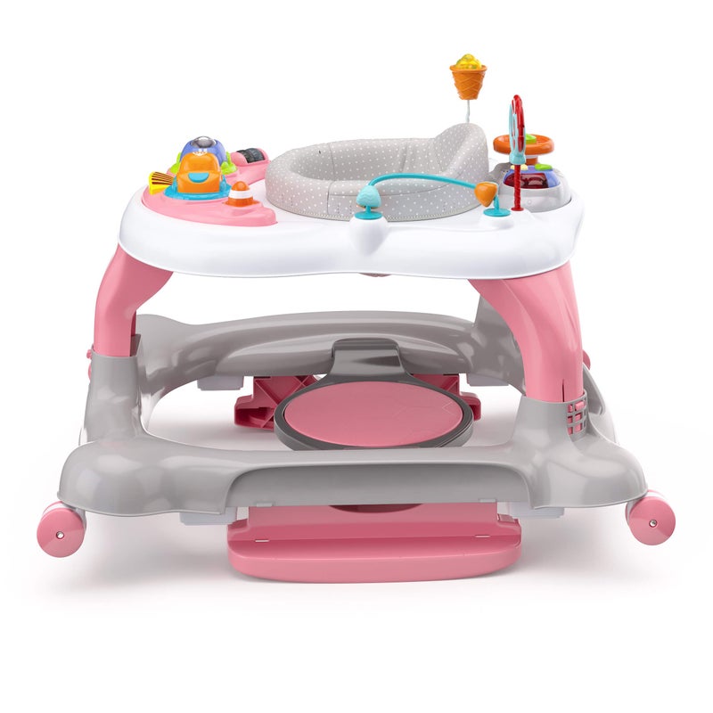 Storkcraft 3-in-1 Activity Walker and Rocker with Jumping Board and Feeding Tray, Interactive Walker for Toddlers and Infants, Pink - Image 4