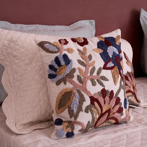 CASA AMI CASA AMI Eleanor Bedcover Set Luxury Bedcover King Size Preminum Quilted Design for Bed 1 bedcover 2 Pillow Covers and 2 Cushion Covers Fabric Linen  - Image 3