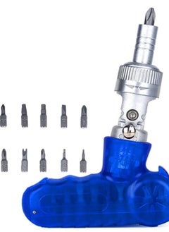 Excefore Versatile 10-in-1 Magnetic Ratchet Screwdriver Set for Efficient Repair Work - Adjustable Rotary Angle, Multi-Bit Design, Ideal for DIY and Home Repairs  - Image 1