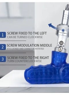 Excefore Versatile 10-in-1 Magnetic Ratchet Screwdriver Set for Efficient Repair Work - Adjustable Rotary Angle, Multi-Bit Design, Ideal for DIY and Home Repairs  - Image 2