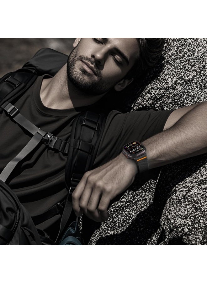 DKNG Compatible with Apple Watch Series 10 Paracord Nylon Woven Replacement Strap, Apple iWatch Series 10/9/8/7/6/5 Watch Band, Fits Apple iWatch Series 10/9/8/7/6/5, 42mm/44mm/45mm/49mm Black - Image 2