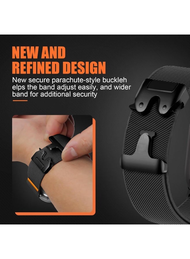 DKNG Compatible with Apple Watch Series 10 Paracord Nylon Woven Replacement Strap, Apple iWatch Series 10/9/8/7/6/5 Watch Band, Fits Apple iWatch Series 10/9/8/7/6/5, 42mm/44mm/45mm/49mm Black - Image 4