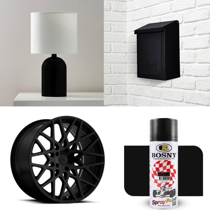 BOSNY No.4 Flat Black Spray Paint (2 Pcs Combo) – Multi-Surface Aerosol Paint for Metal, Wood, Wall, Glass & Automotive Touch-Up | Quick Dry, High Gloss Finish, Long Lasting DIY & Industrial Spray Paint - Image 5