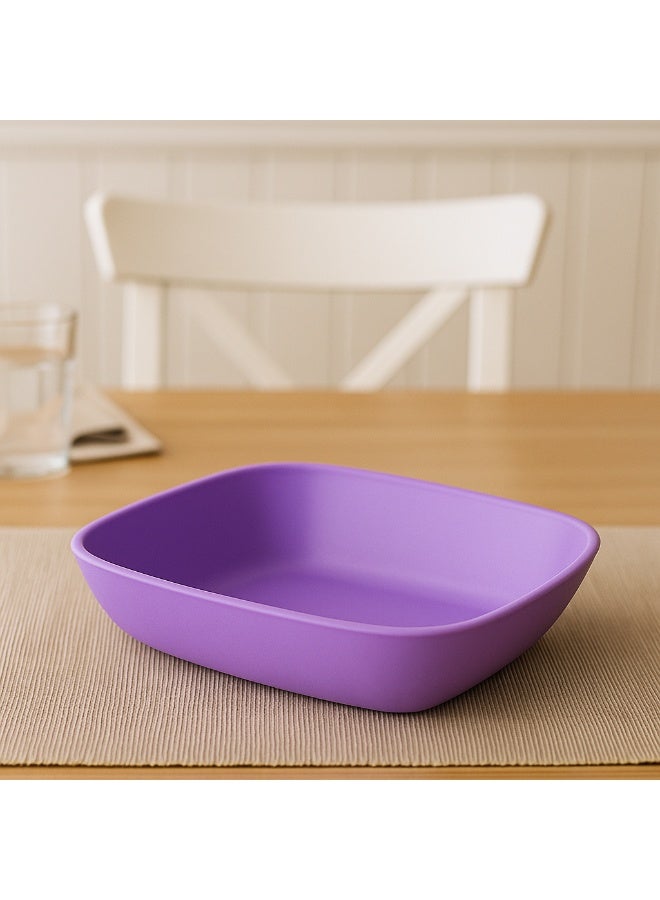 طبق بولة مستطيل من البلاستيك عالي الجودة  -كود 1052-لون البنفسجي الفاتح - Image 1