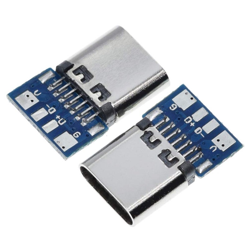 ANMBEST 10PCS USB 3.1 Type C Connector 24 Pins Female Plug Socket Receptacle Adapter to Solder Wire & Cable 24P PCB Board Support Module - Image 2
