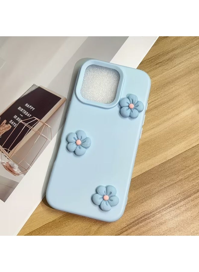 Temu 1 Piece Decorative Flower Phone Case, Solid Matte Color, Cute Protective Cover, Suitable as a Gift for Friends, Stylish Accessory, Aesthetic Cover, Shock and Scratch Resistant, Compatible with iPhone 14 Pro Max