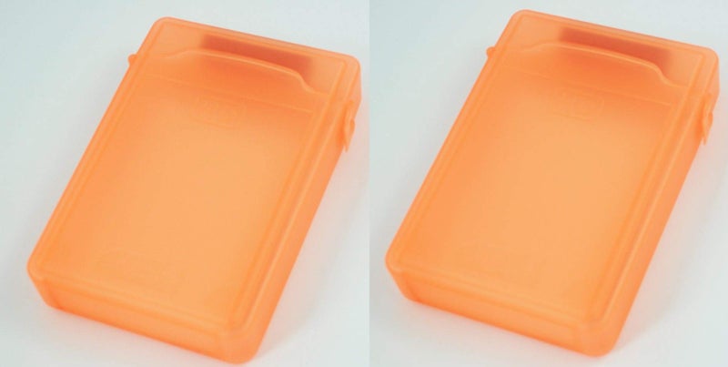 AlexVyan HDD Protector Plastic Box for 3.5" IDE SATA HDD Hard Disk Drive Protection Case Cover Enclosure Storage Box (Pack of 2 - Orange) - Image 5