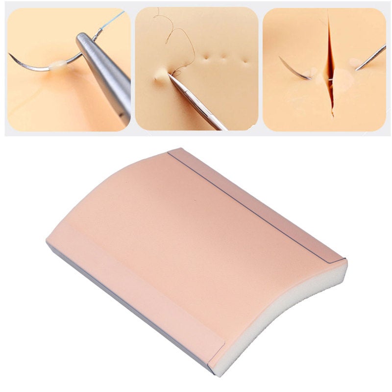 Silicone Suture Practice Pad: Curved Base, Lifelike Wound Simulation - Versatile Reusable Training Model for Student Nurses and Healthcare Skill Development - Image 3