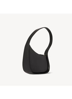 the row bag kendou womens high-grade leather hand-held half moon shoulder underarm bag Black