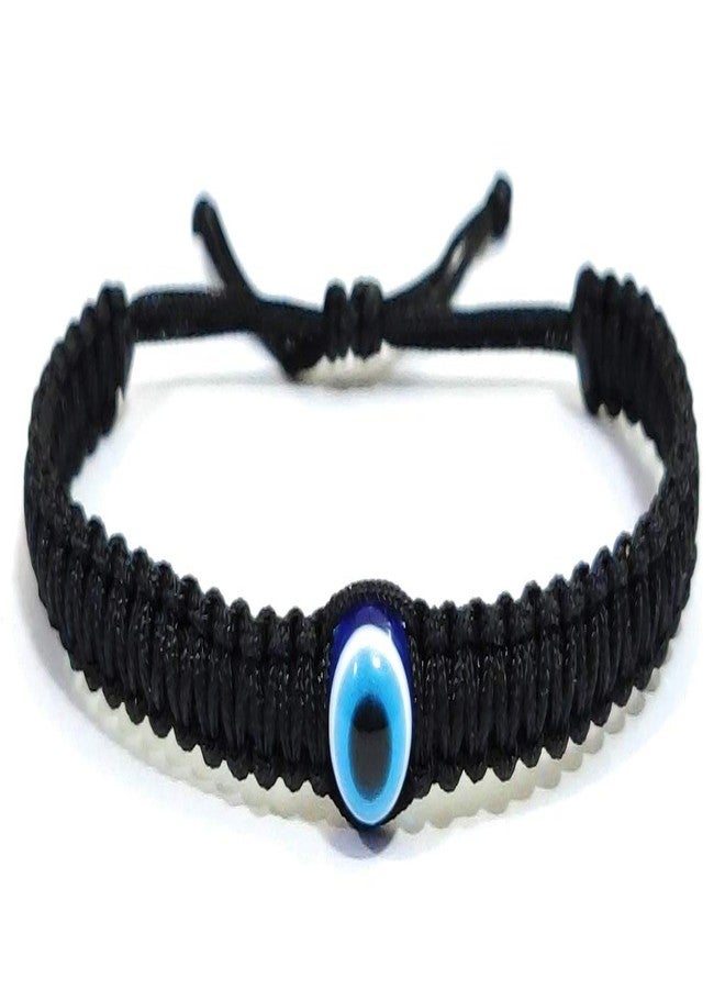 Jewel string Evil eye bracelet with black cord adjustable for Male,Female - Image 3