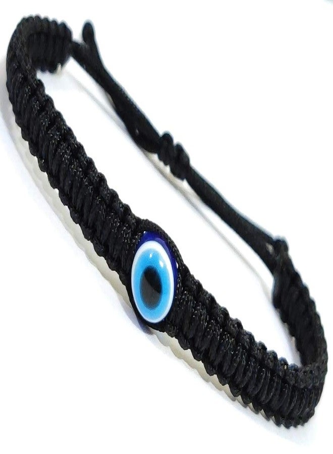 Jewel string Evil eye bracelet with black cord adjustable for Male,Female - Image 2