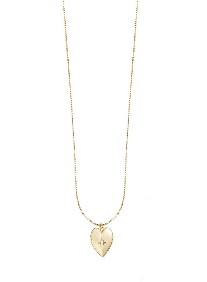 Wanderlust + Co Heart Gold Locket Necklace 14K Gold Plated Jewelry Hypoallergenic Shower-safe - Image 5