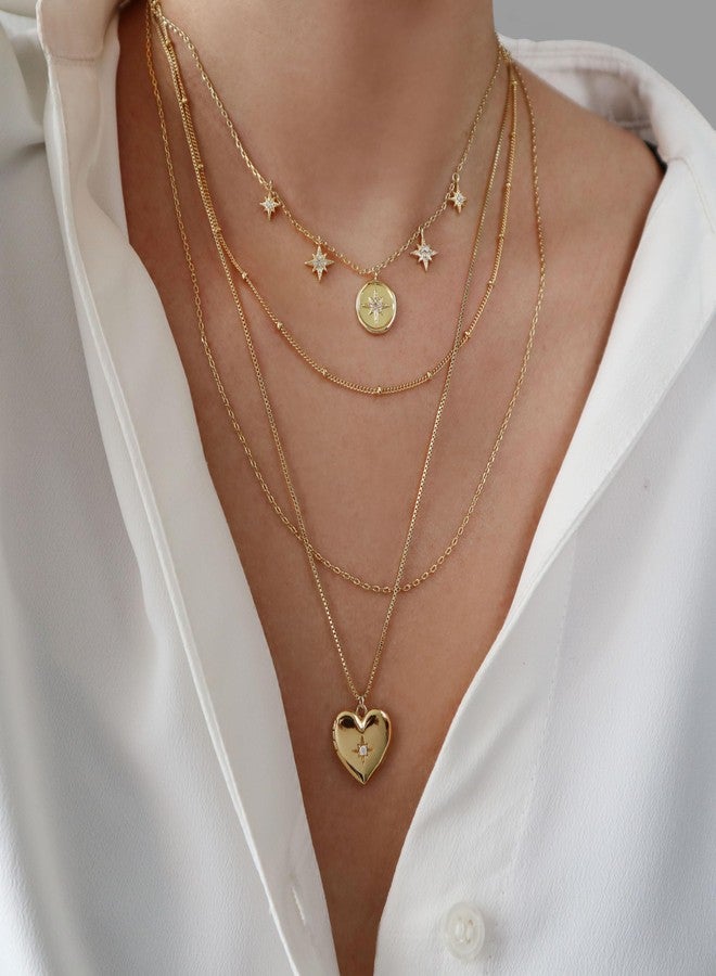 Wanderlust + Co Heart Gold Locket Necklace 14K Gold Plated Jewelry Hypoallergenic Shower-safe - Image 2