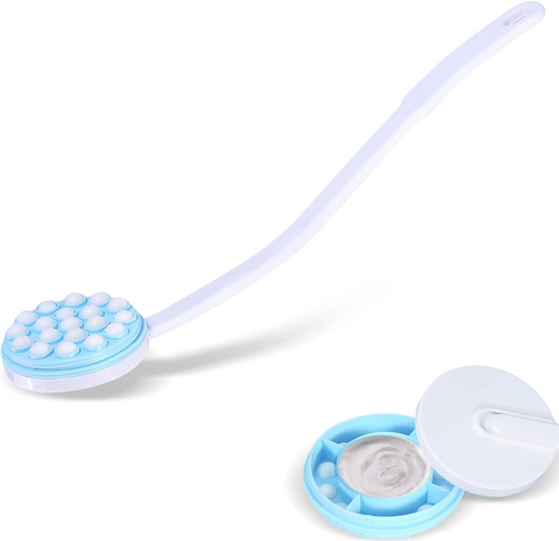 Body Lotion Applicator for Back Oil Cream Applicator with Long Handle Back Bath Brush Body Massaging Tool Self Application of Sunscreen Fake Tanner Skin Cream Body Moisturizer