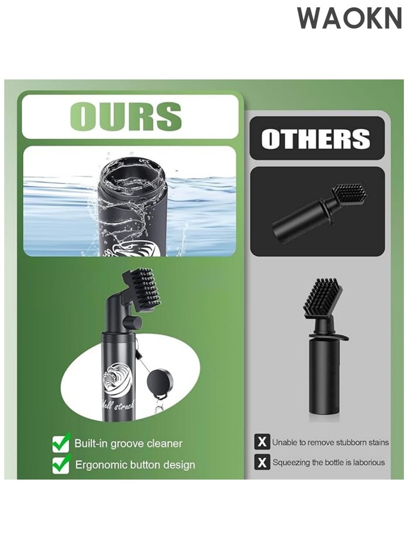 دبليو أيه أو كي أن منظف ​​احترافي لمضارب الجولف - زجاجة مياه سعة 4 أونصة مع منظف للأخاديد ومشبك تثبيت، شعيرات نايلون متينة لسهولة التنظيف، تصميم زر مريح، هدية جولف للرجال وملحق لا غنى عنه - Image 3