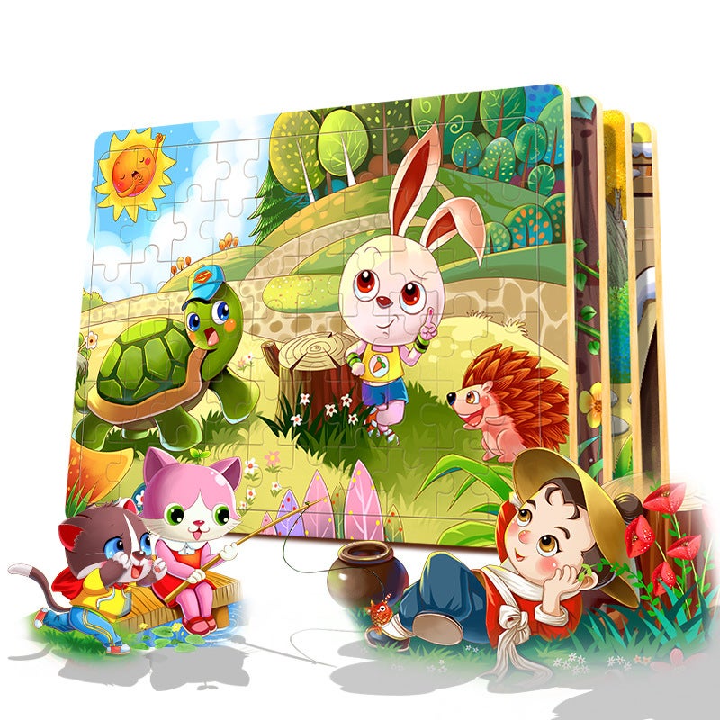 60 Pieces Of Wooden Jigsaw Puzzle For Children And Early Childhood Education Enlightenment Puzzle Toys 3-4-5-6 Years Old - Image 2