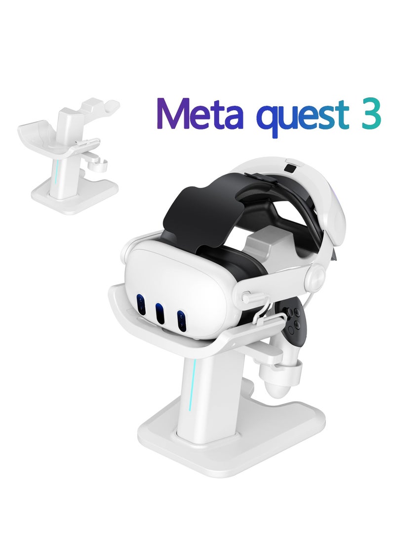 General Available for Meta Quest 3 headset charging dock, VR display stand accessories compatible with Meta Quest 3 VR headset and touch controllers, stand stand mount with LED light  - Image 2