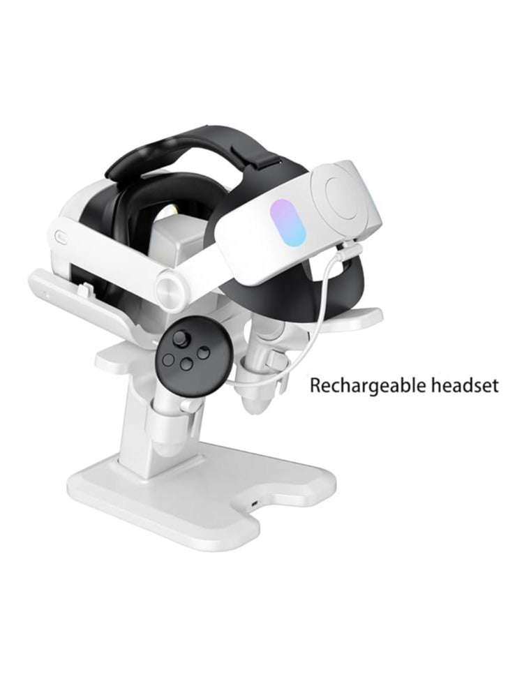General Available for Meta Quest 3 headset charging dock, VR display stand accessories compatible with Meta Quest 3 VR headset and touch controllers, stand stand mount with LED light  - Image 4