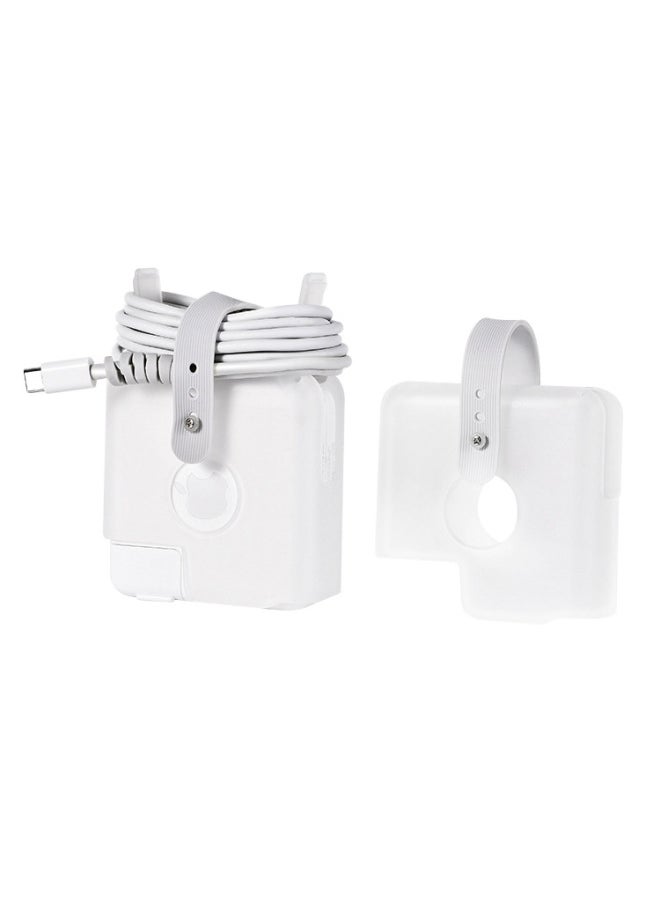Generic - BENWIS MacBook Power Case Apple Laptop Charger Case Apple Adapter Case-Color:Matte White-Applicable Model:70W - Image 1