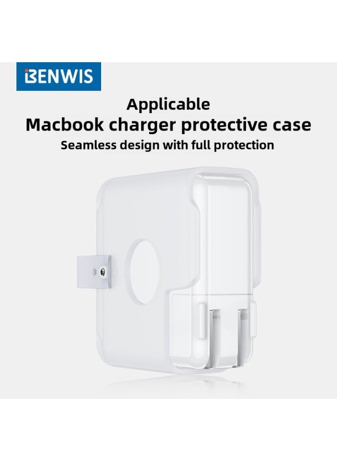 Generic - BENWIS MacBook Power Case Apple Laptop Charger Case Apple Adapter Case-Color:Matte White-Applicable Model:70W - Image 1