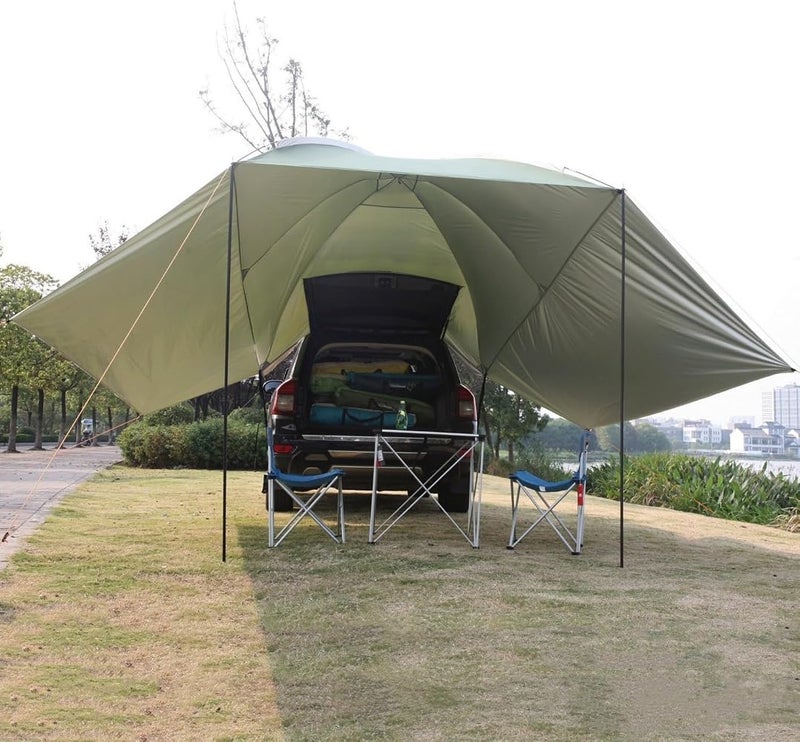 Latourreg Outdoor Camping Car Tailgate Canopy Shade Tent car gazebo tent Large Car Rear Tent SUV Awning for Sun Shelter - Image 3