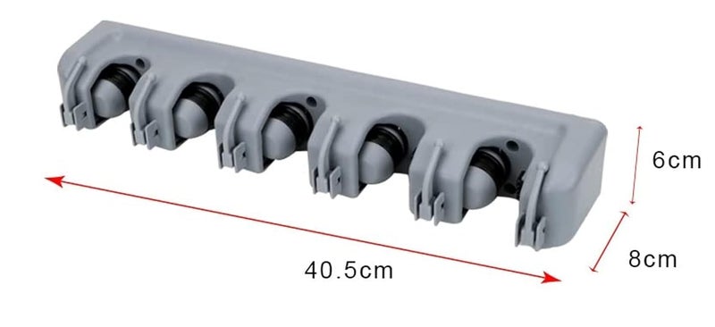 Rosaline 5Layer Multipurpose Wall Mounted Organizer Mop and Broom Holder Mop Stand Wall mountingBroom Hook Wall Mounted Broom Holder for Home Broom Holder Wall Mounted Broom Organizer - Image 4