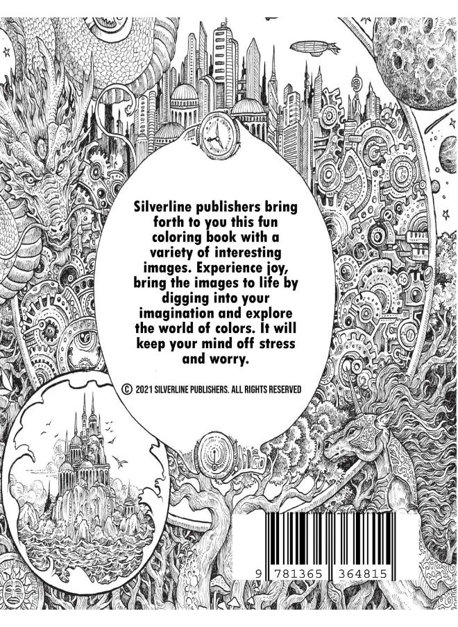 Worlds of wonderful Images: An Adult coloring book for Anxiety and Stress relief, Adult Coloring Book with intricate images  - Image 2