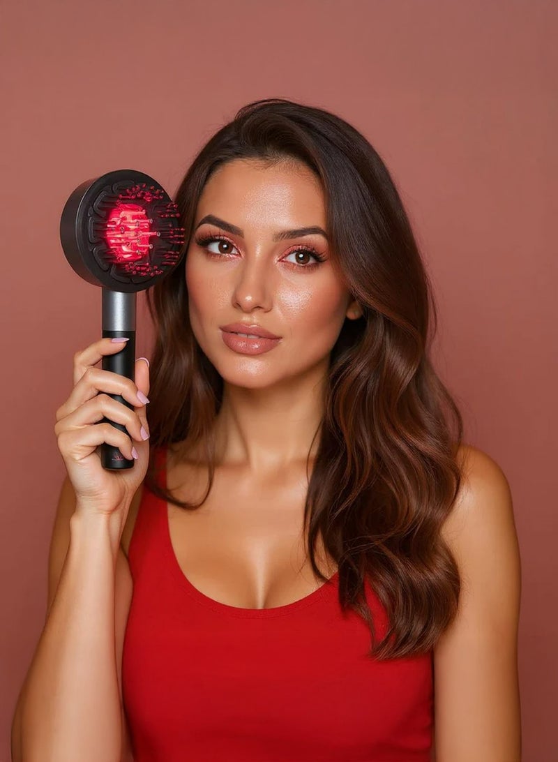 BOMIDI Electric Head Massage Comb – Rechargeable Scalp Massager with 2000mAh Battery, 10-Minute Smart Massage Timer, Portable Hair & Scalp Relaxation Brush for Stress Relief and Hair Care - Image 2