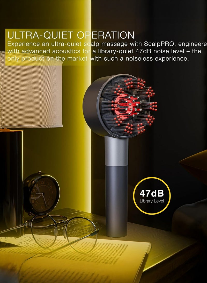 BOMIDI Electric Head Massage Comb – Rechargeable Scalp Massager with 2000mAh Battery, 10-Minute Smart Massage Timer, Portable Hair & Scalp Relaxation Brush for Stress Relief and Hair Care - Image 5