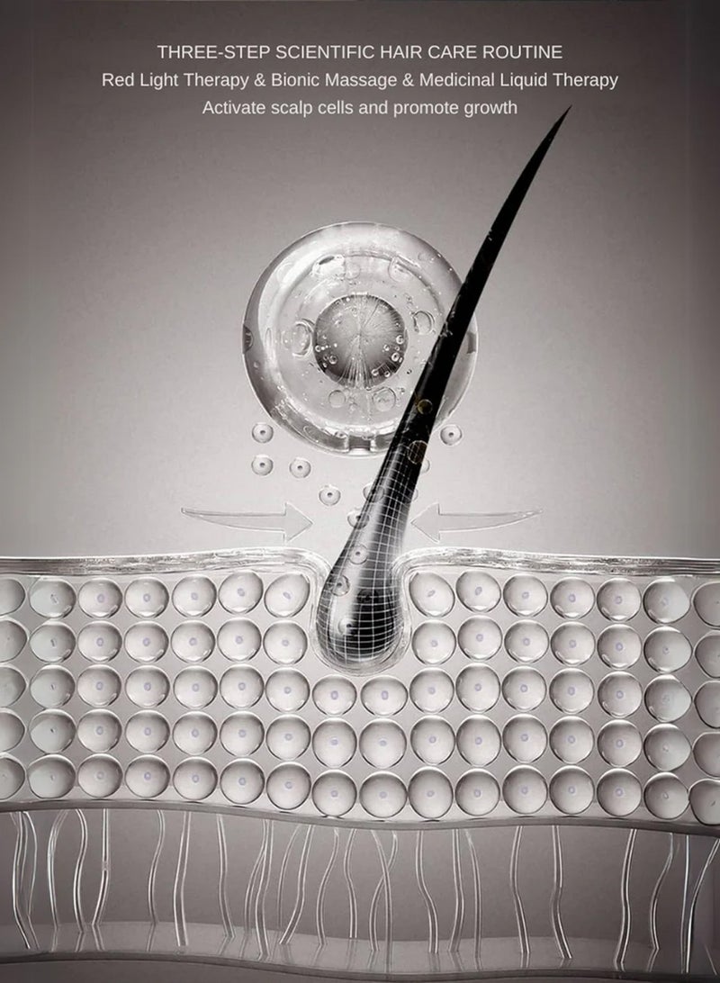 BOMIDI Electric Head Massage Comb – Rechargeable Scalp Massager with 2000mAh Battery, 10-Minute Smart Massage Timer, Portable Hair & Scalp Relaxation Brush for Stress Relief and Hair Care - Image 3