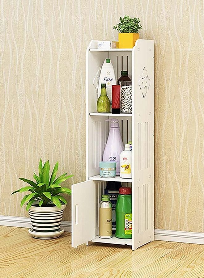 fashionhome Bathroom And Kitchen Shelf Storage Cabinet One Piece 23 x 23 x 90 cm - Image 1
