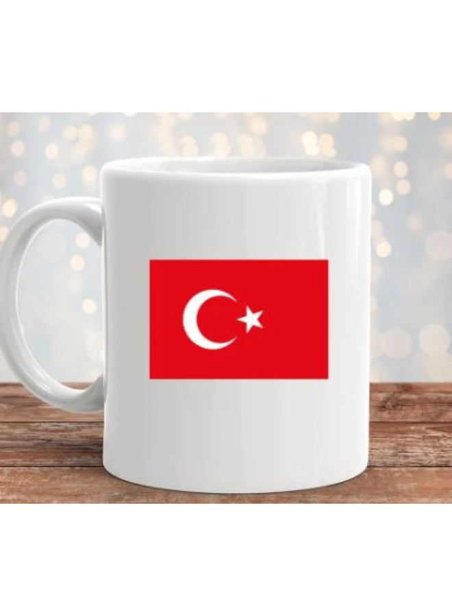 راين كوب بورسلين، مطبوع عليه علم تركيا، هدية - Image 2