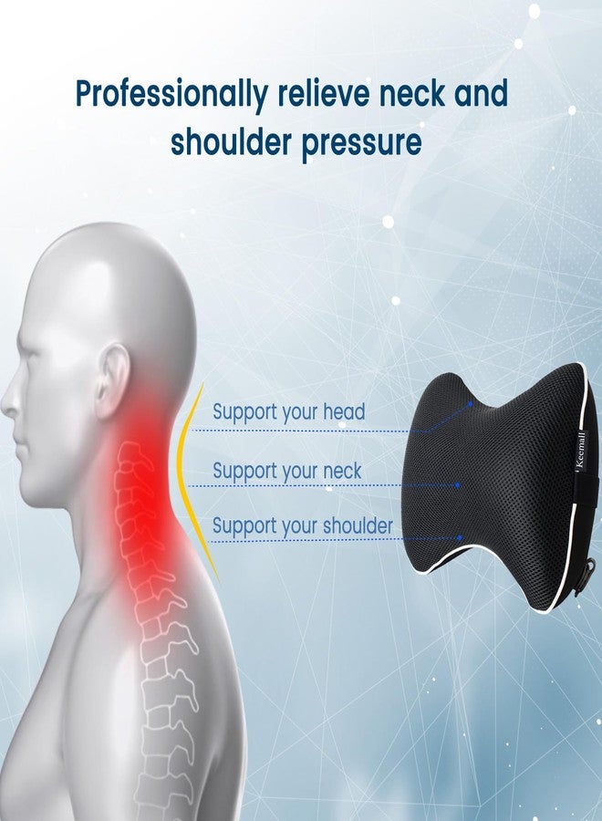 Keemall Inflatable Car Neck Pillow, Soft Headrest Inflatable Car Pillow for Driving Seat with Adjustable Strap, Comfortable Ergonomic Design Neck Support and Breathable Washable Cover - Image 2