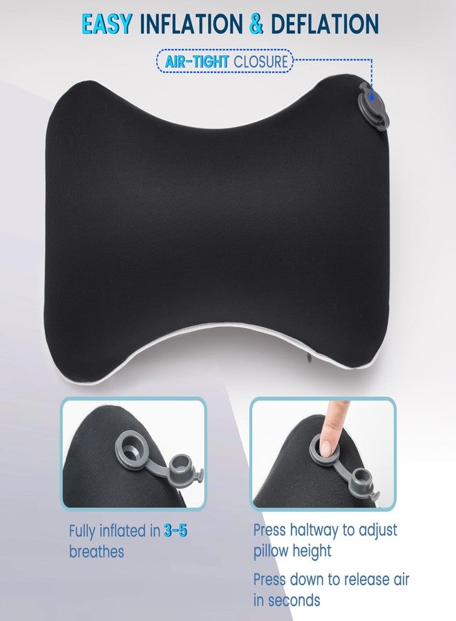 Keemall Inflatable Car Neck Pillow, Soft Headrest Inflatable Car Pillow for Driving Seat with Adjustable Strap, Comfortable Ergonomic Design Neck Support and Breathable Washable Cover - Image 4